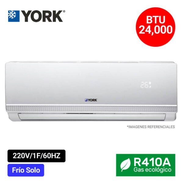 Split pared Inverter York 24 000 BTU